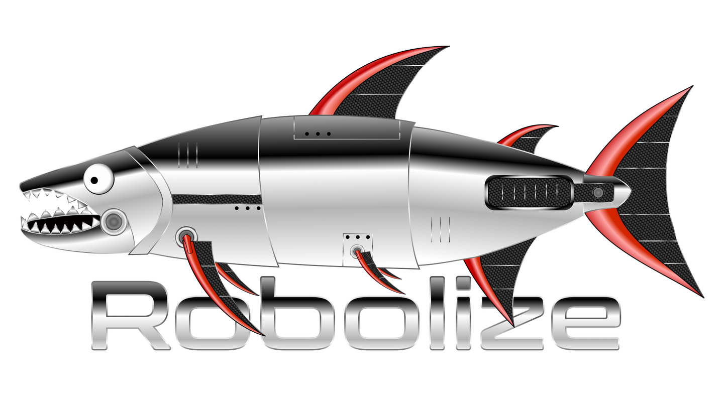 Vinyl Robolize Fish Decal - 10 in.
